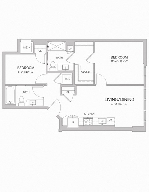 B01 Floor Plan at AVE Tampa Riverwalk, Tampa, 33602